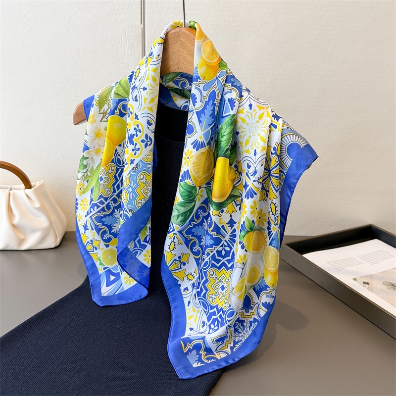 Luxury 70x70cm Square Silk Sca - Scarf Silk Square 评论和价格