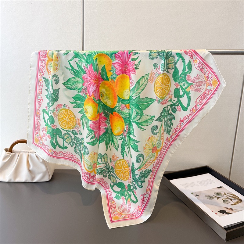 Luxury 70x70cm Square Silk Sca - Scarf Silk Square 评论和价格