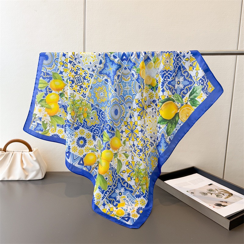 Luxury 70x70cm Square Silk Sca - Scarf Silk Square 评论和价格