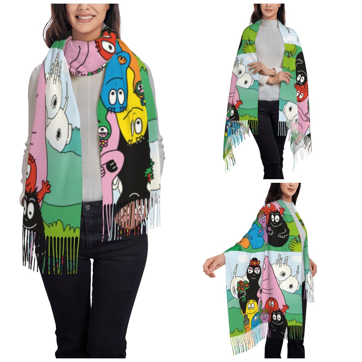 Les Barbapapa Family Shawls Wr - Pashmina Wrap Large 评论和价格