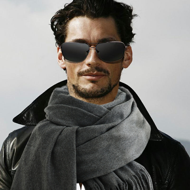 Fashion Scarf Man Winter Warm  - Muffler Men Wool 评论和价格