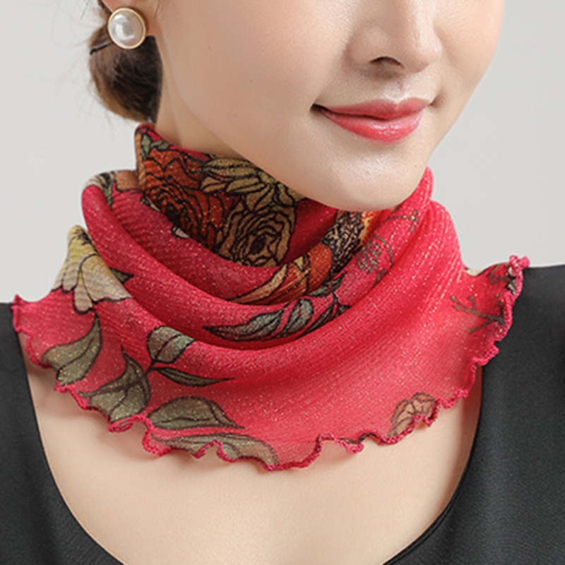 Spring Summer Chiffon Neck Col - Ascot Neck Scarf 评论和价格