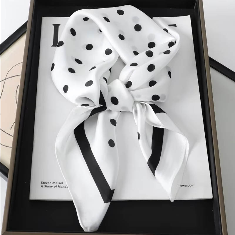 Luxury Lady Hair Dot Scarf Fem - Silk Neck Scarf 评论和价格