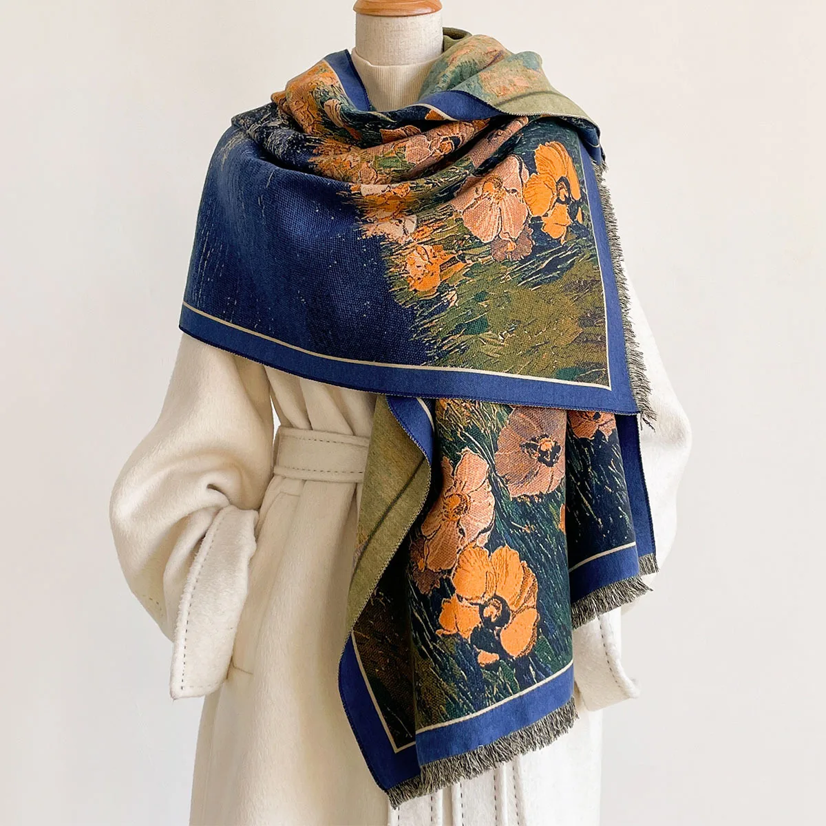 Imitation Cashmere Scarf For W - Pashmina Wrap Large 评论和价格