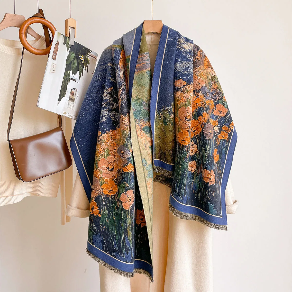 Imitation Cashmere Scarf For W - Pashmina Wrap Large 评论和价格