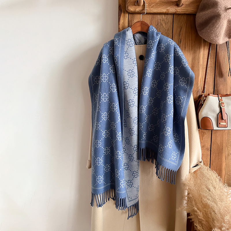 Brands Jacquard Design Winter  - Woven Scarf Blanket 评论和价格